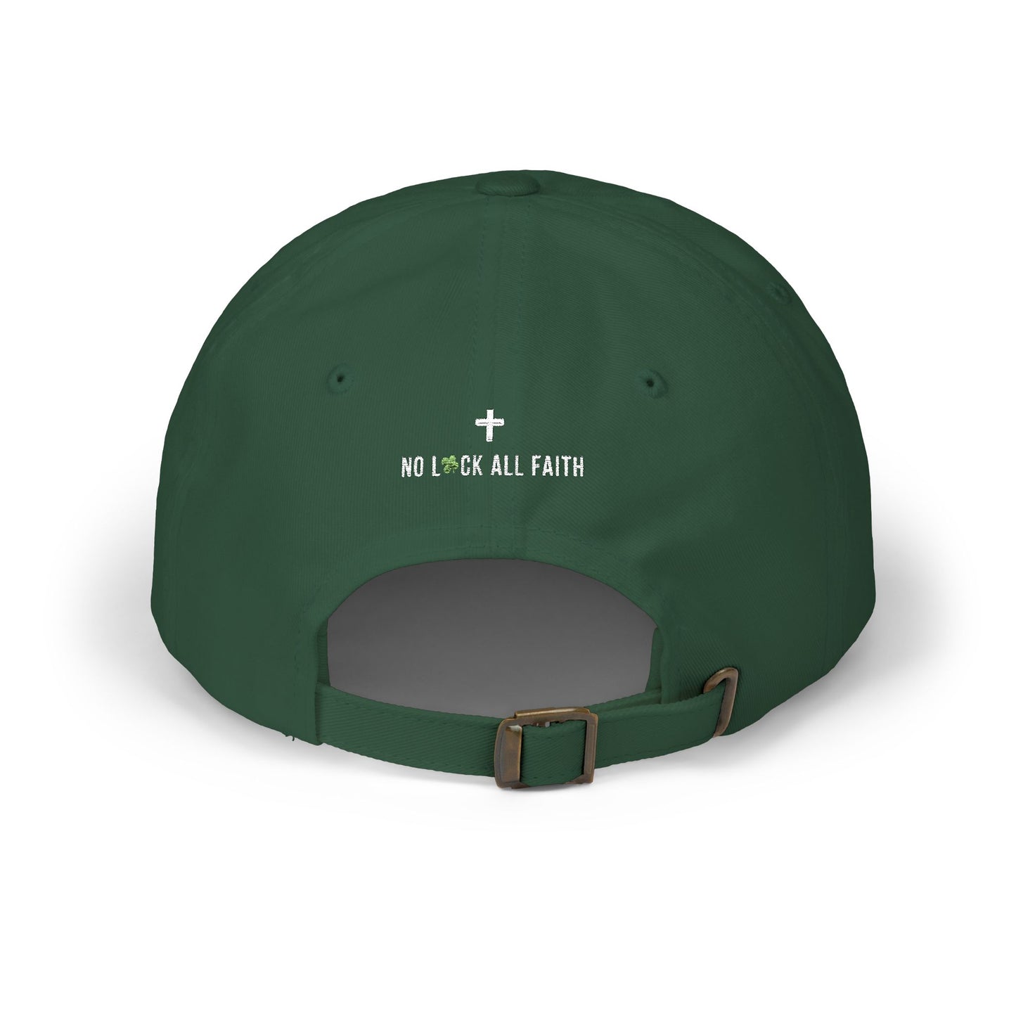 No Luck All Faith Minimal Embroidered Baseball Hat