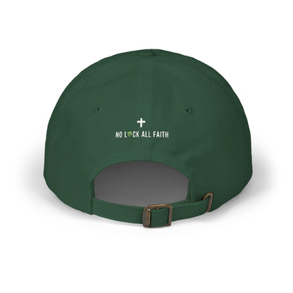 No Luck All Faith Minimal Embroidered Baseball Hat
