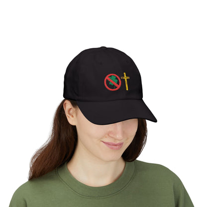 No Luck All Faith Minimal Embroidered Baseball Hat