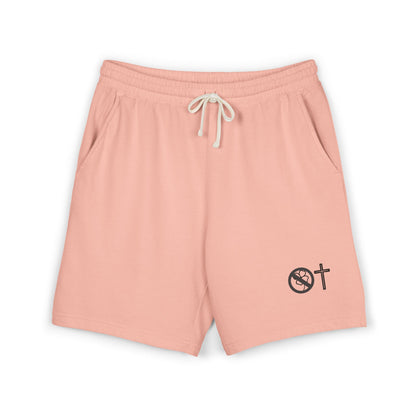 No Luck All Faith Fleece Sweat Shorts — Minimal Logo