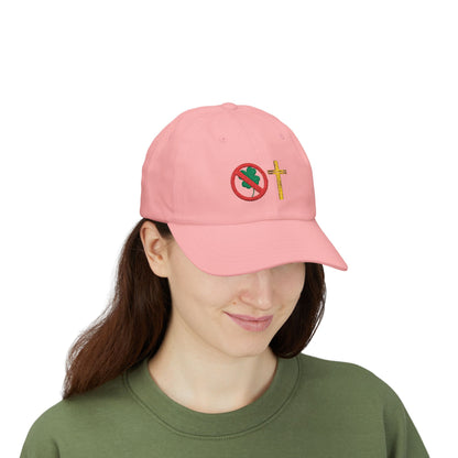No Luck All Faith Minimal Embroidered Baseball Hat