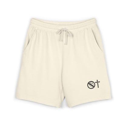No Luck All Faith Fleece Sweat Shorts — Minimal Logo