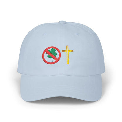No Luck All Faith Minimal Embroidered Baseball Hat