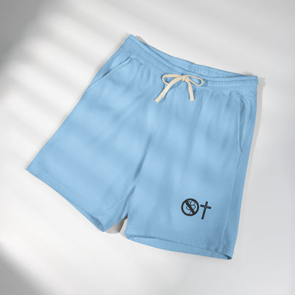 No Luck All Faith Fleece Sweat Shorts — Minimal Logo