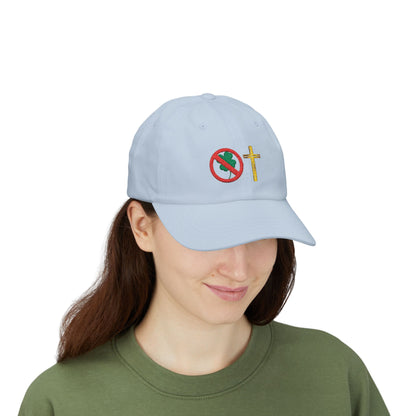 No Luck All Faith Minimal Embroidered Baseball Hat