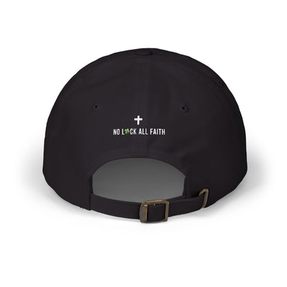 No Luck All Faith Minimal Embroidered Baseball Hat