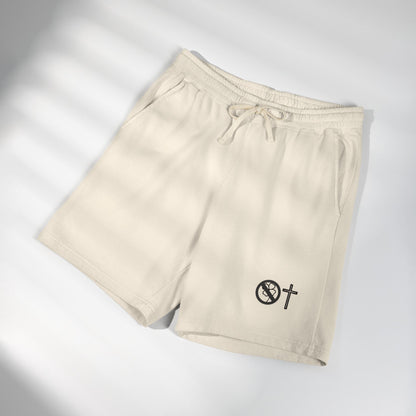 No Luck All Faith Fleece Sweat Shorts — Minimal Logo